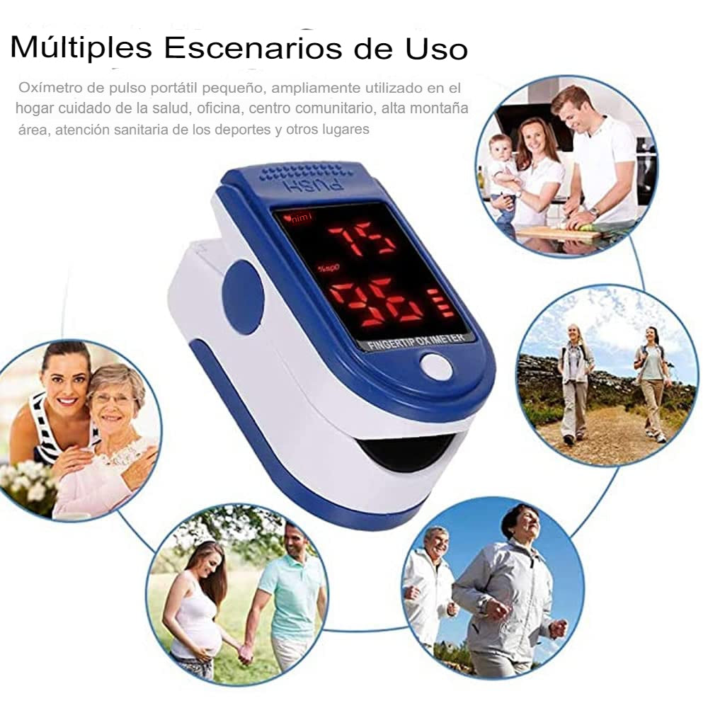Oxímetro de Pulso, Pulsioximetro de Dedo Profesional saturacion oxigeno oxímetro con pantalla.