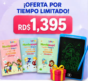 🧠 SmartKids™ Set de 4 cuadernos con tinta que desaparece +REGALO Pizarra